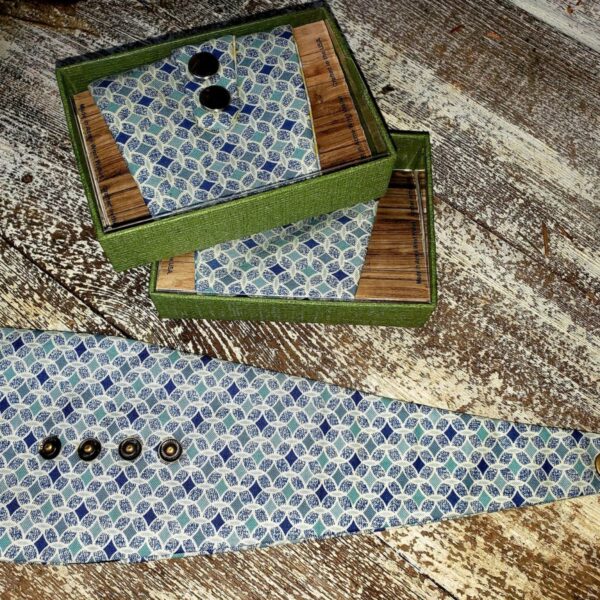 Blue and Silver Shapes 1 Wrist Wallet Adult