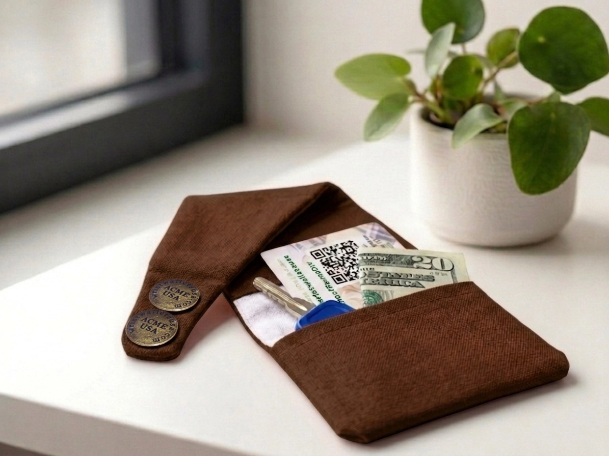 Dark Brown Wrist Wallet AMB16
