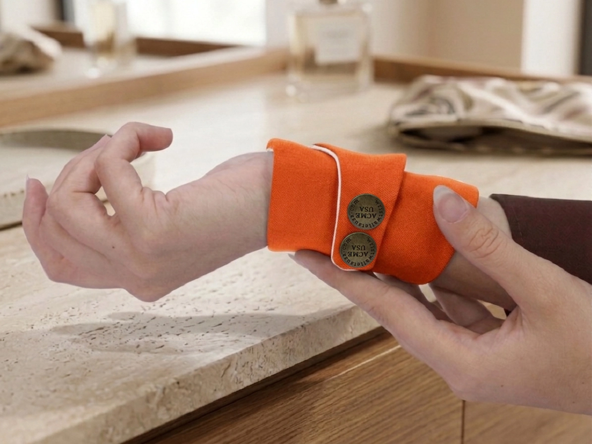 Dark Orange Wrist Wallet AMB37