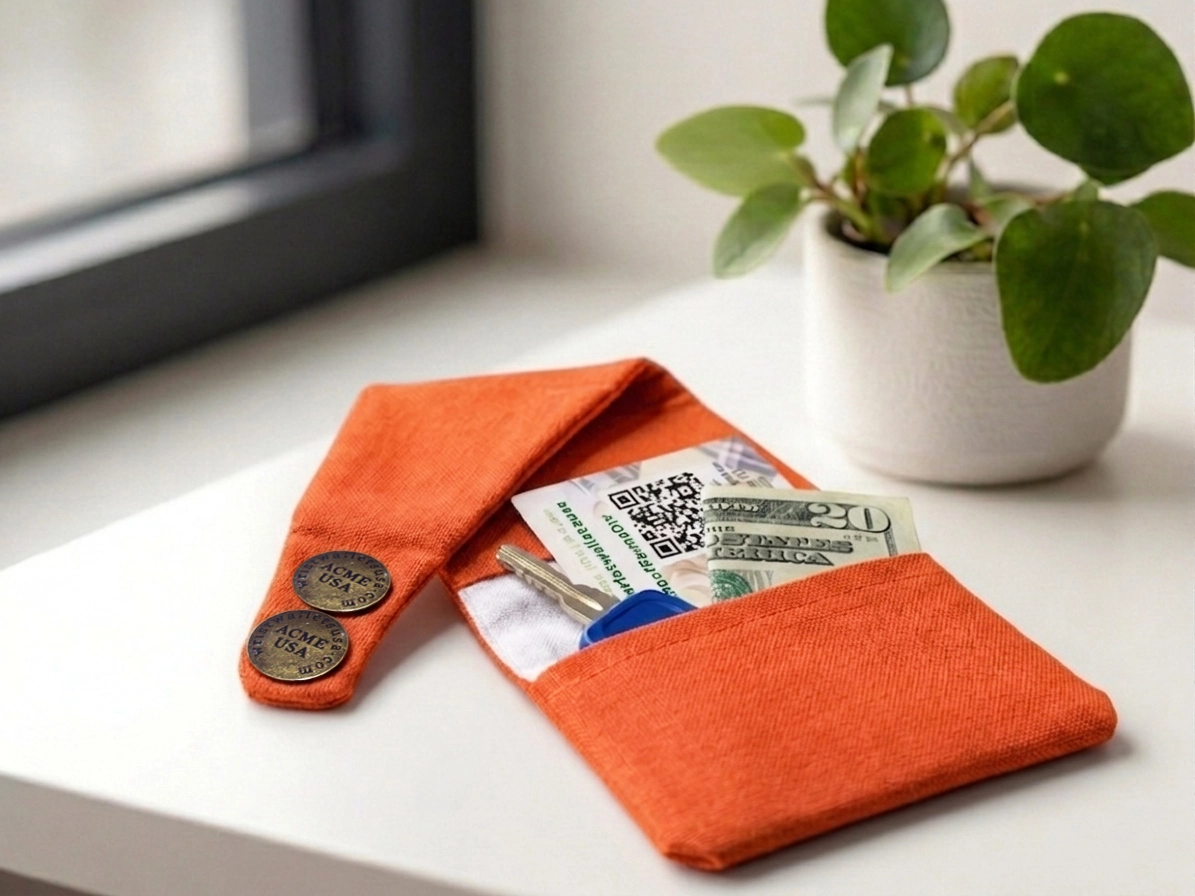Dark Orange Wrist Wallet AMB37