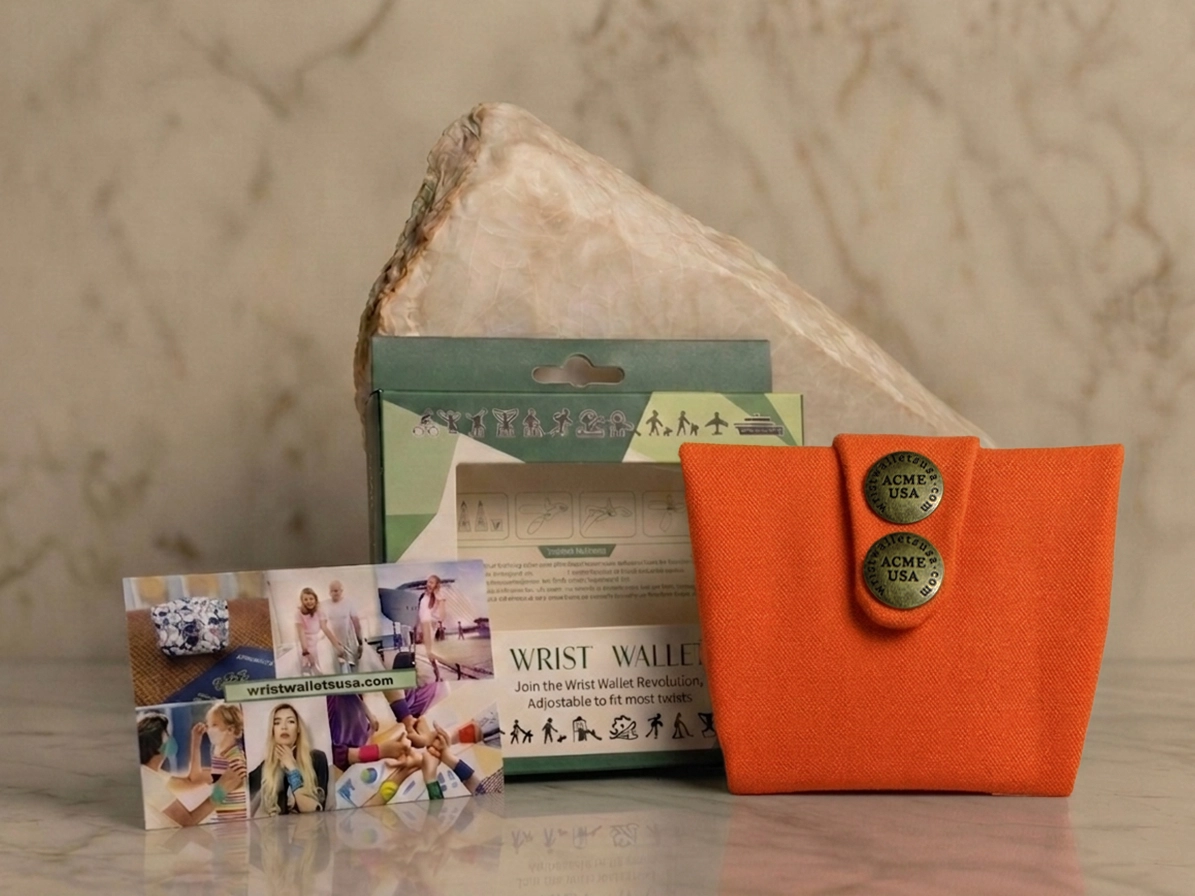 Dark Orange Wrist Wallet AMB37