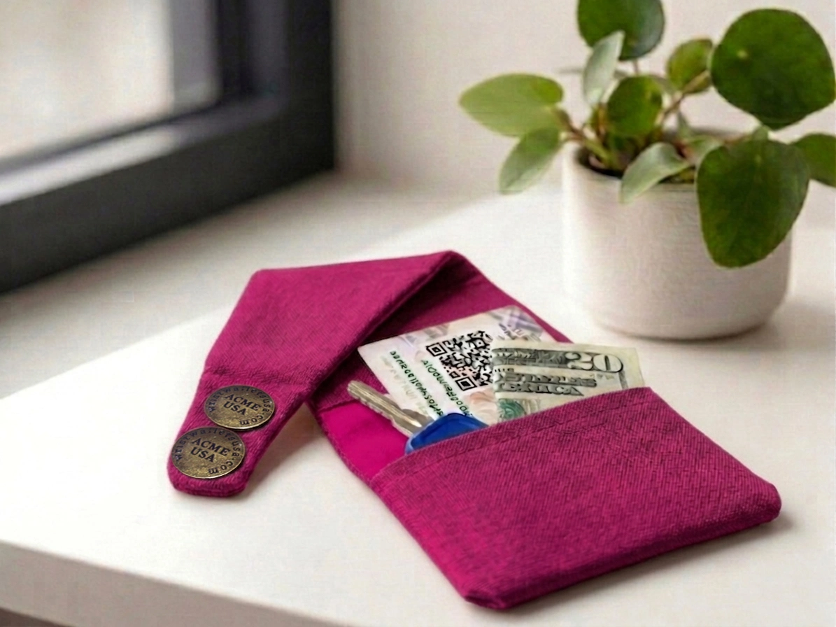 Dark Raspberry Wrist Wallet AMB75