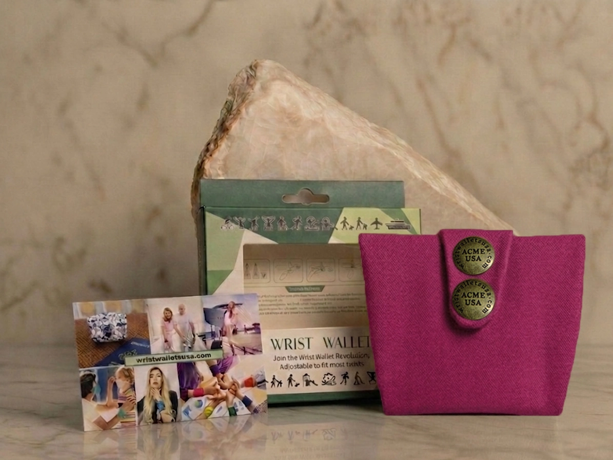 Dark Raspberry Wrist Wallet AMB75
