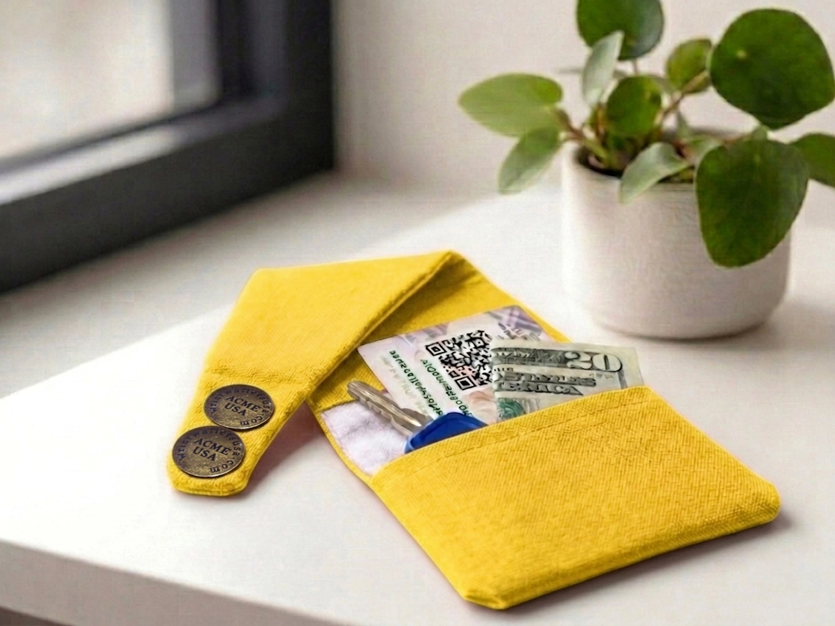 Dark Yellow Wrist Wallet AMB10