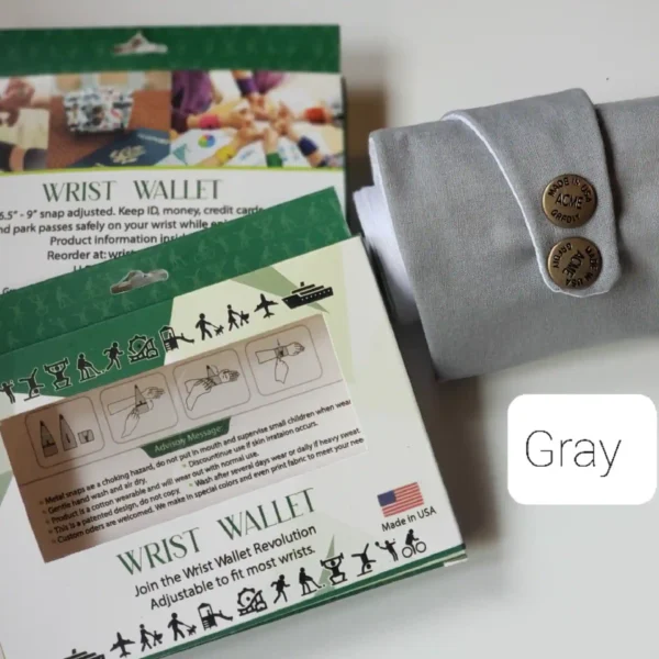 Gray Wrist Wallet AMB6