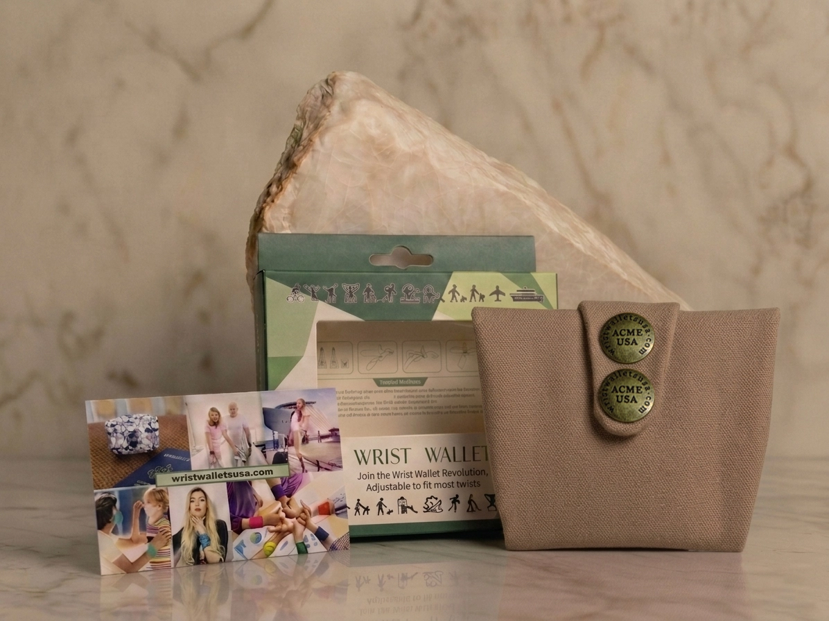 Light Caramel Wrist Wallet AMB64