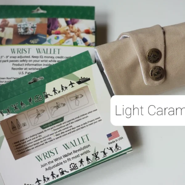 Light Caramel Wrist Wallet AMB64