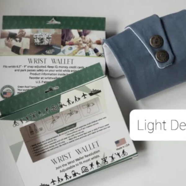 Light Denim Wrist Wallet AMB87