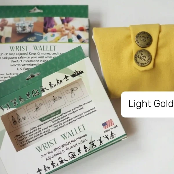 Light Gold Wrist Wallet AMB67