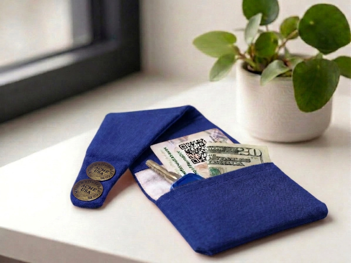 Light Navy Blue Wrist Wallet AMB93