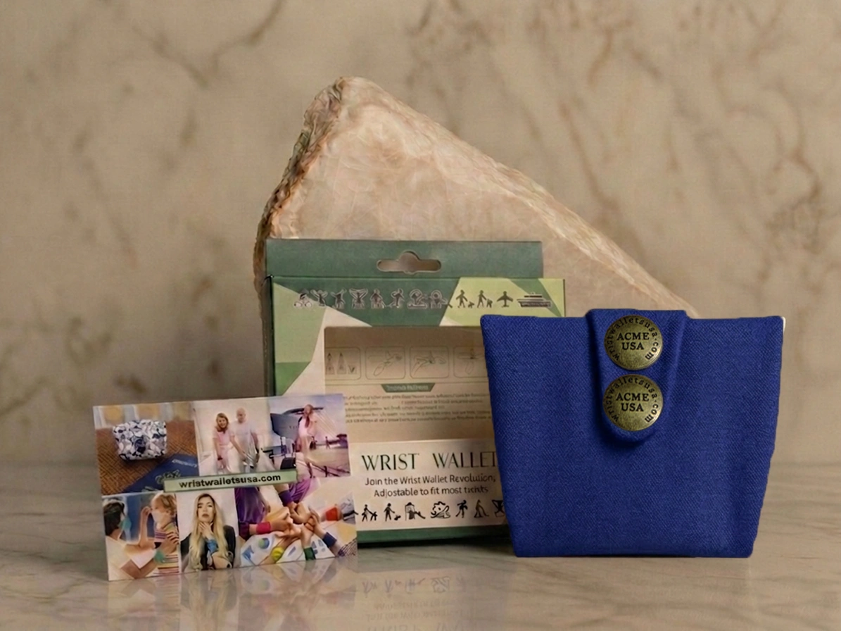 Light Navy Blue Wrist Wallet AMB93