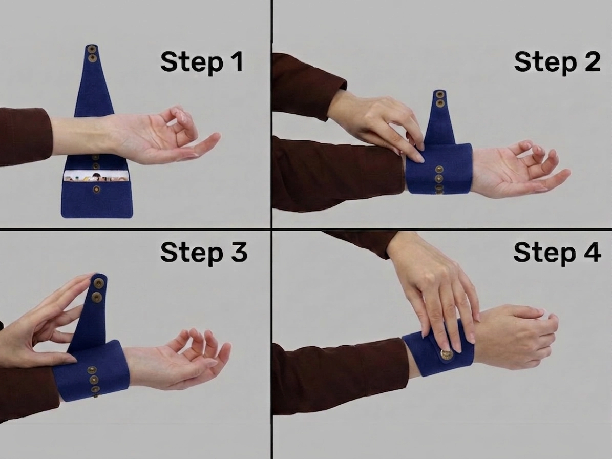 Light Navy Blue Wrist Wallet AMB93