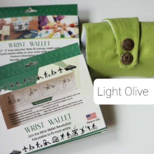 Light Olive Wrist Wallet AMB23
