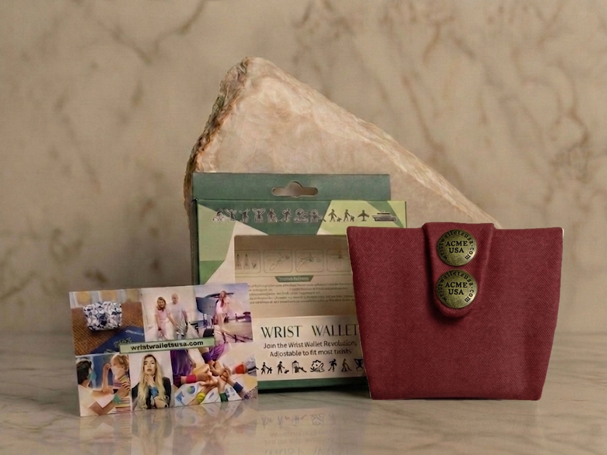 Light Red Wrist Wallet AMB4