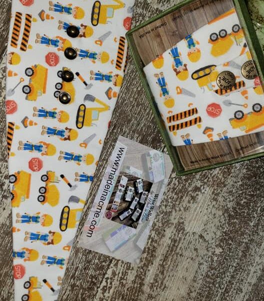 Kiddos in Construction Costume  Wrist Wallet