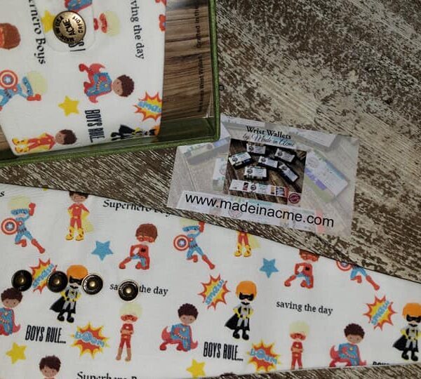 Super Hero Kiddos in Costume Boy Wrist Wallet