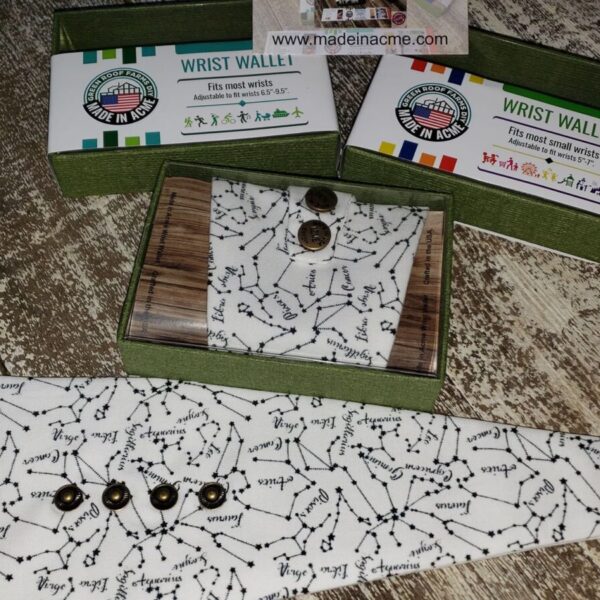 Zodiac Sign and Stars Wrist Wallet