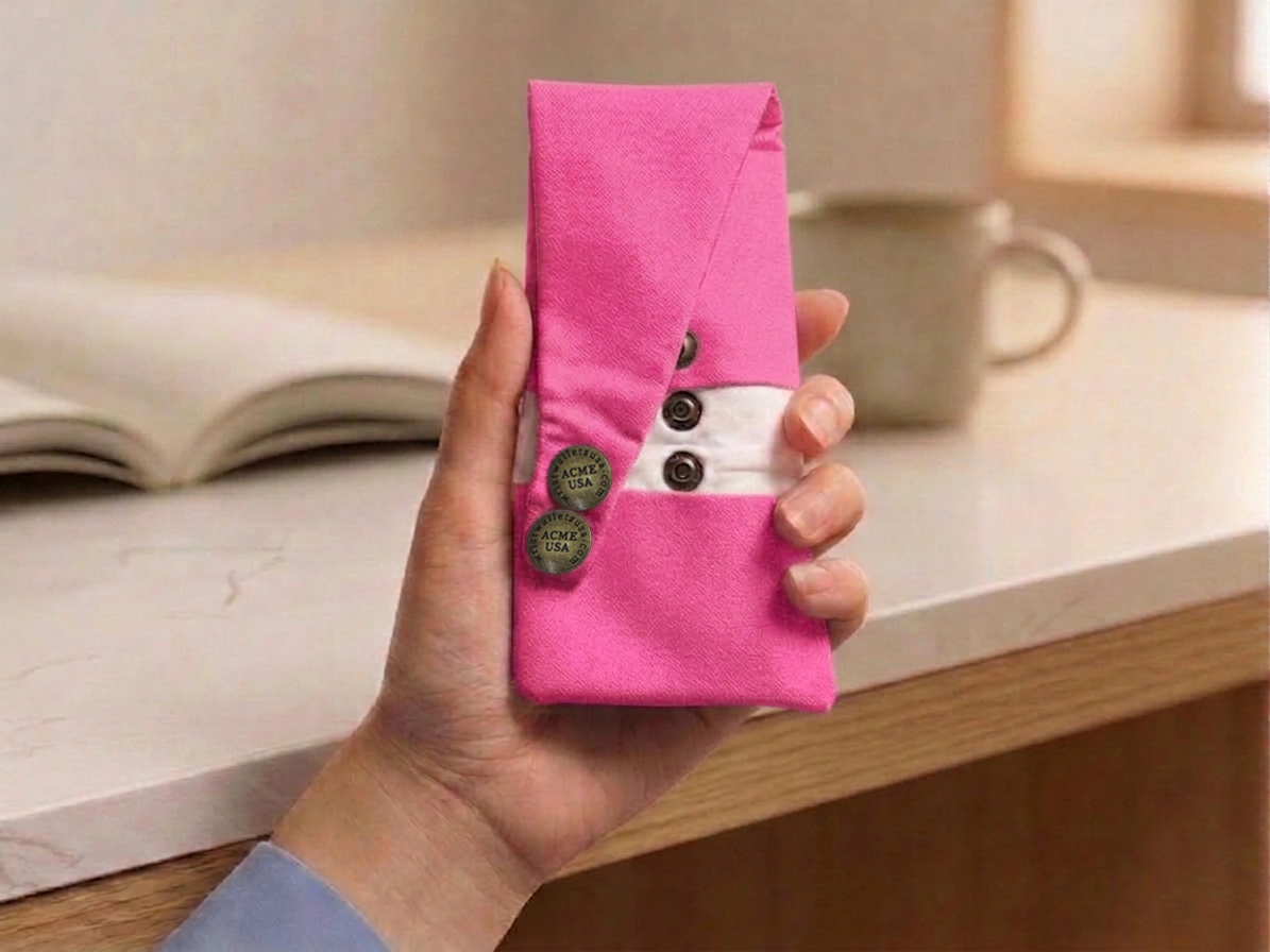 Light Raspberry Wrist Wallet AMB43