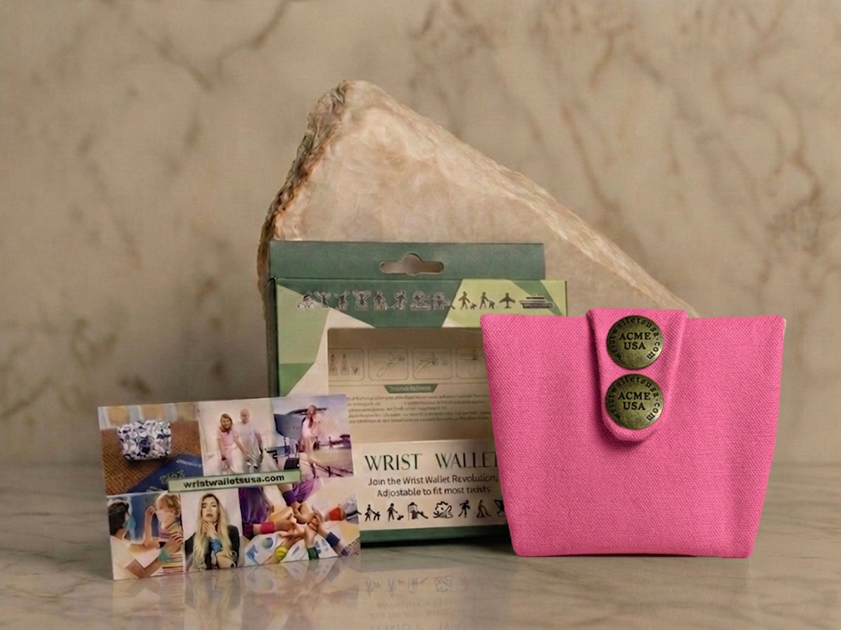 Light Raspberry Wrist Wallet AMB43