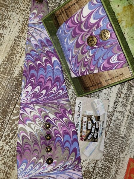 Purple Marble Wrist Wallet