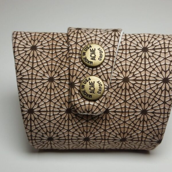 Brown Medallions Wrist Wallet