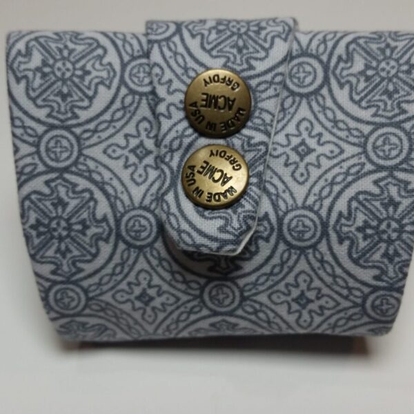 Gray Medallion Wrist Wallet