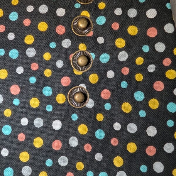 Black with multi color dots Wrist Wallet