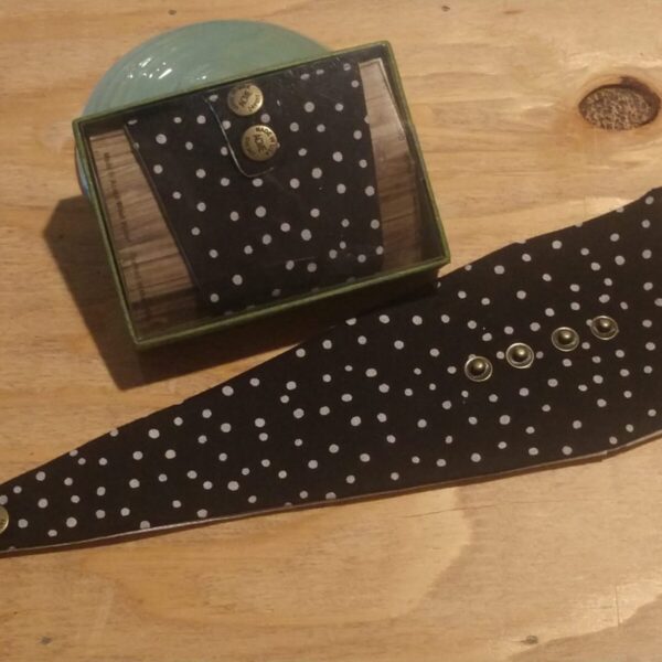 Black w/ White Dots Wrist Wallet
