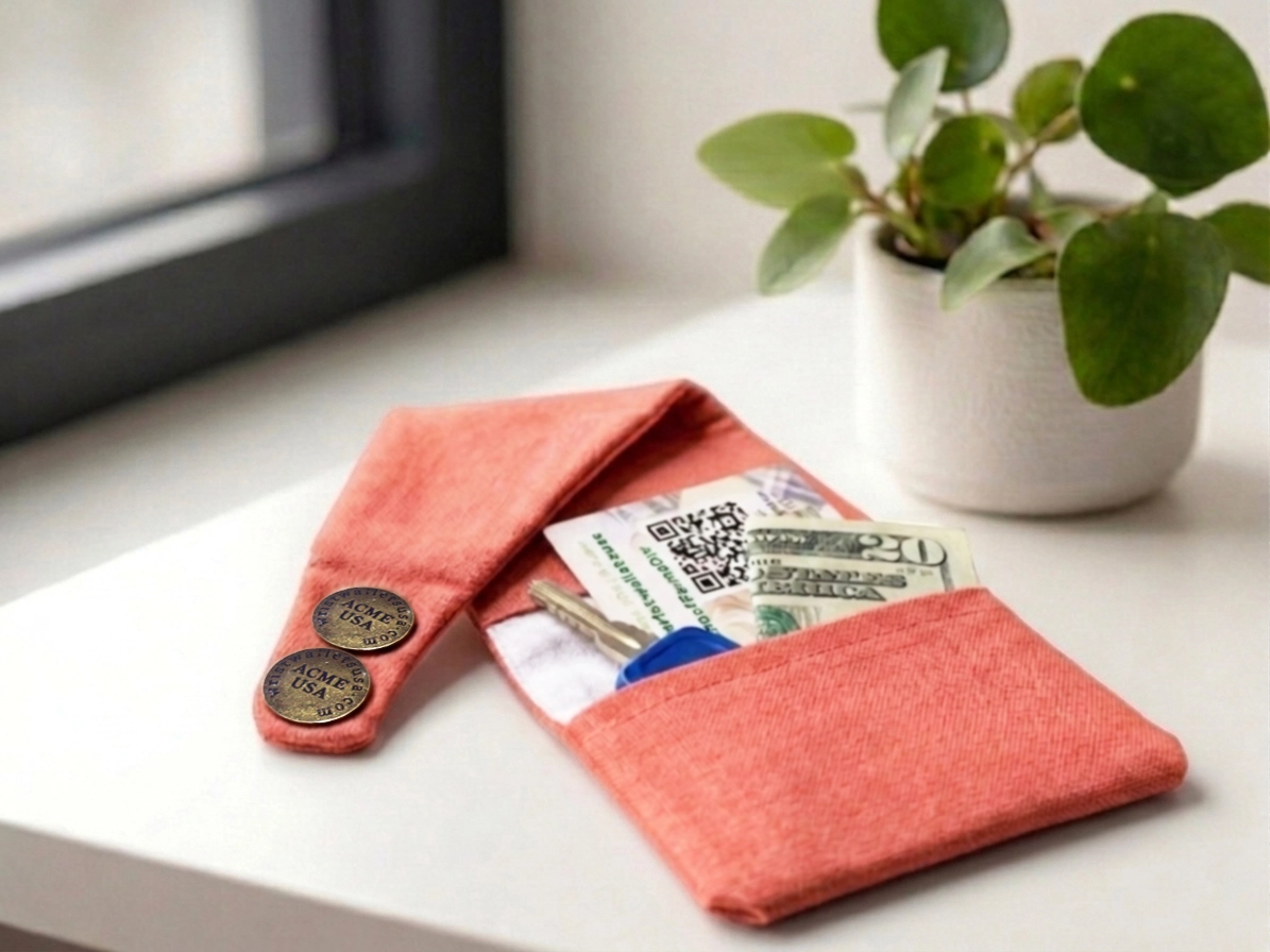 Dark Coral Wrist Wallet AMB40