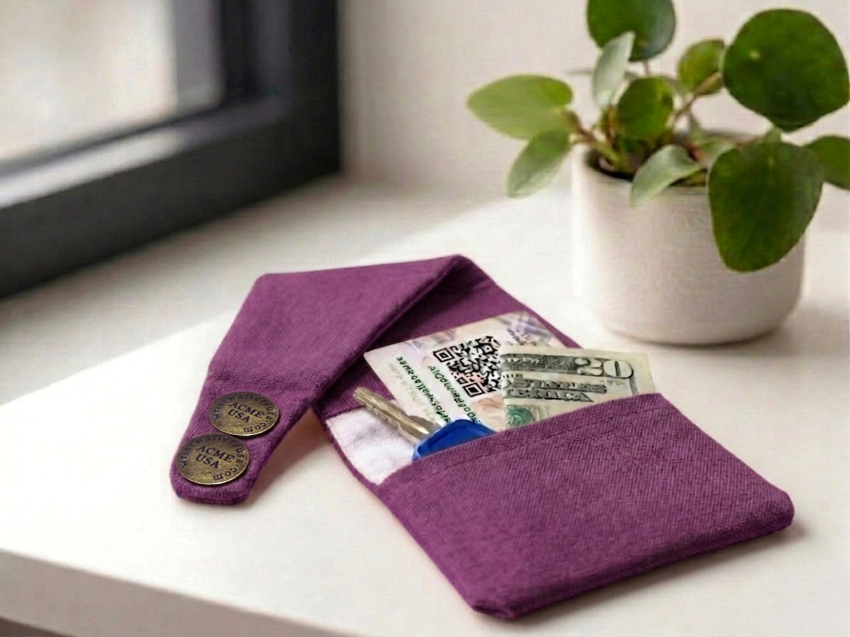 Dark Orchid Wrist Wallet AMB122