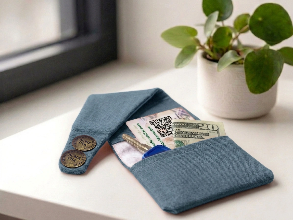 Denim Color Wrist Wallet AMB88