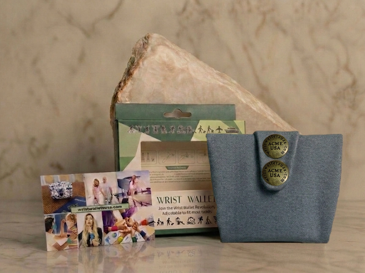 Denim Color Wrist Wallet AMB88