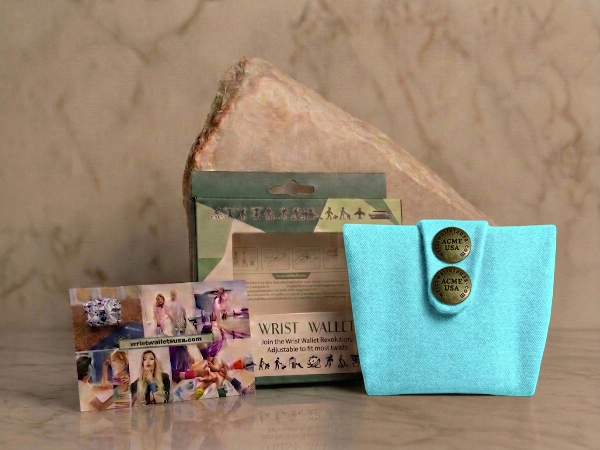 Light Aqua Wrist Wallet AMB32
