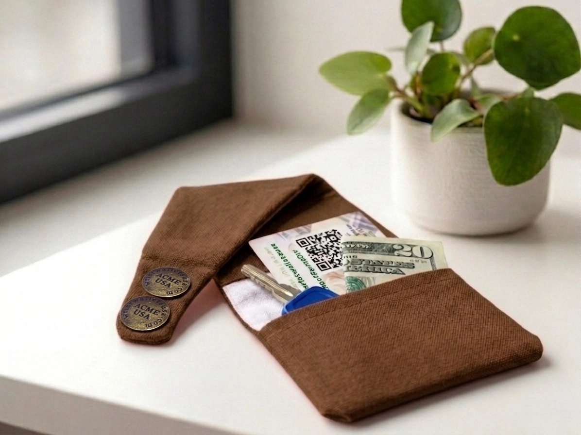 Light Brown Wrist Wallet AMB14