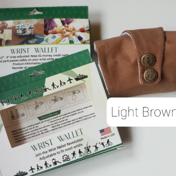Light Brown Wrist Wallet AMB14