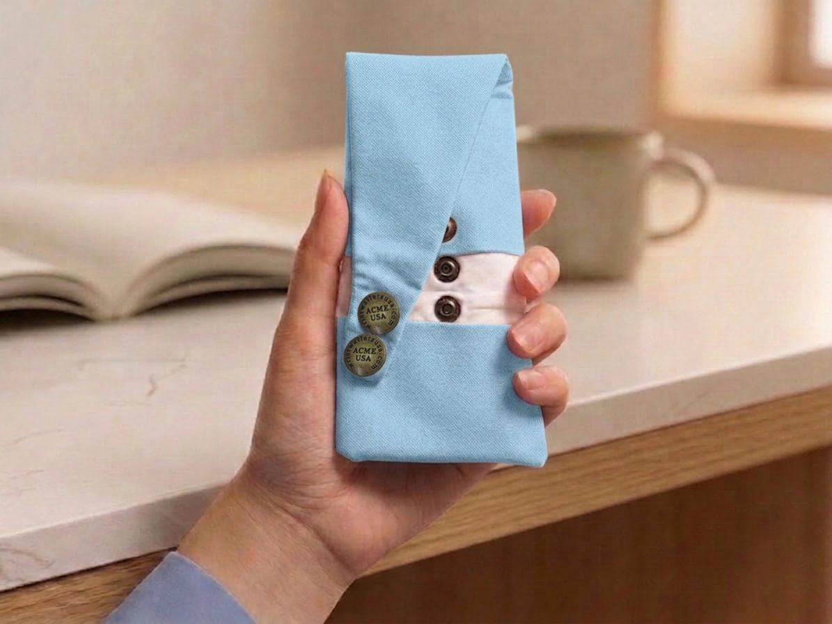 Light Denim Wrist Wallet AMB87