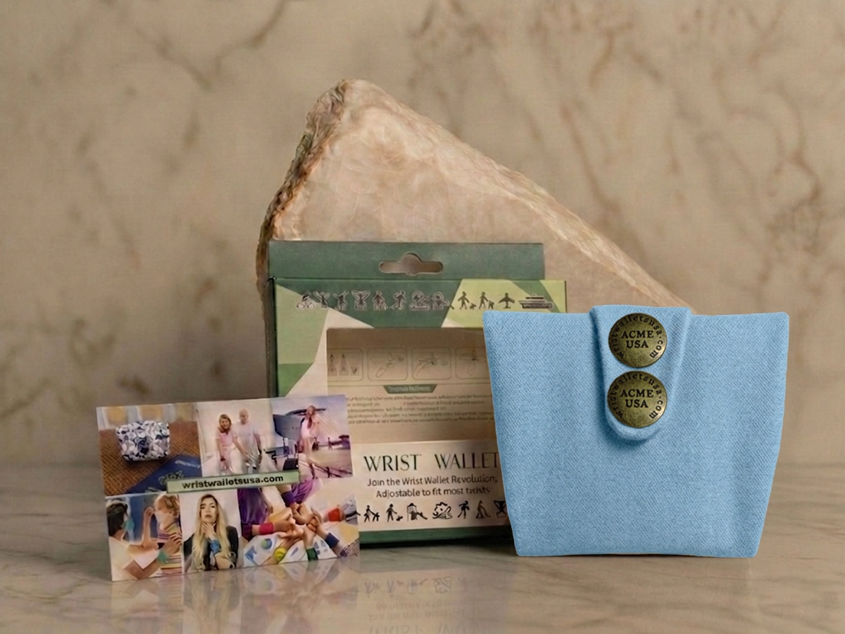 Light Denim Wrist Wallet AMB87