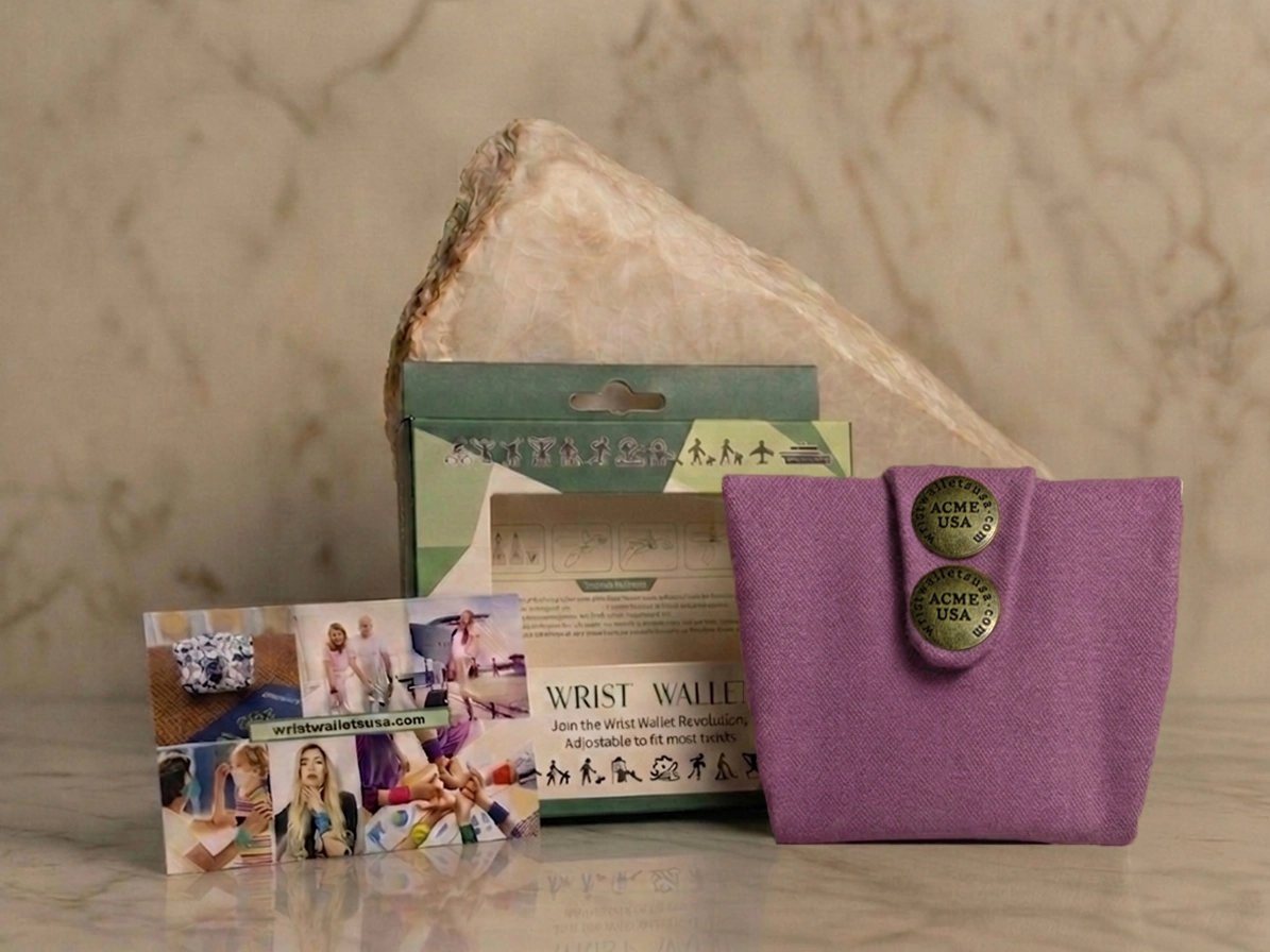 Light Eggplant Wrist Wallet AMB44