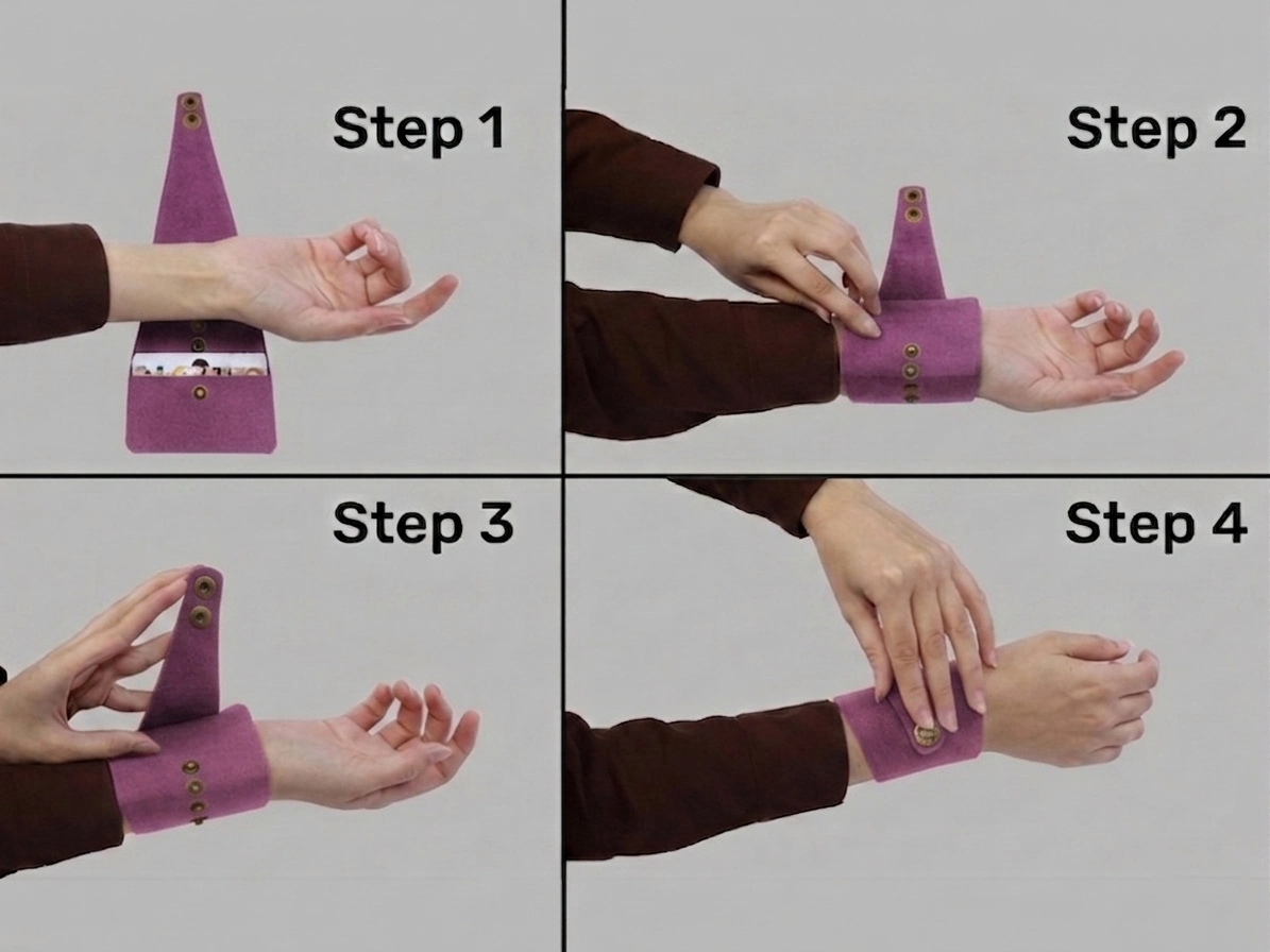 Light Eggplant Wrist Wallet AMB44