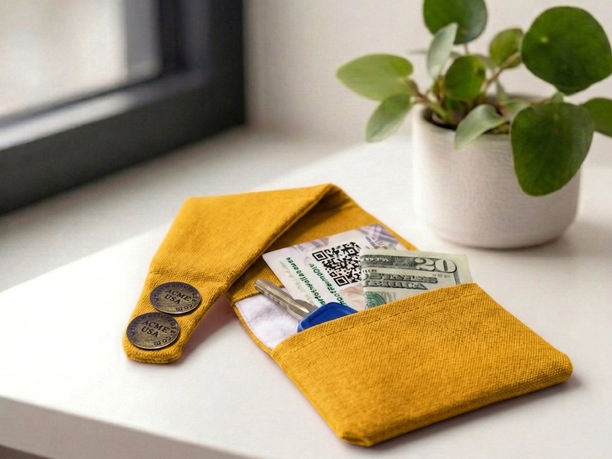 Light Gold Wrist Wallet AMB67