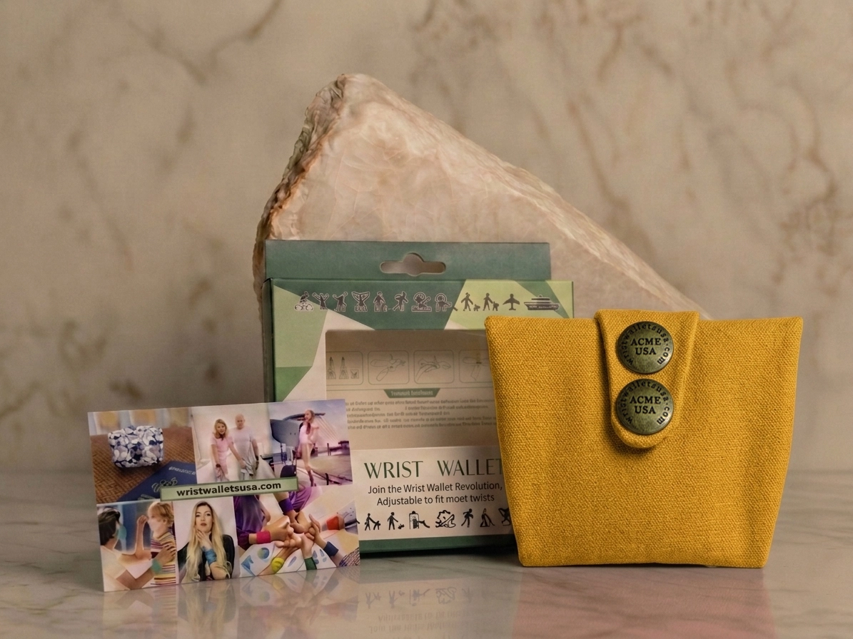Light Gold Wrist Wallet AMB67