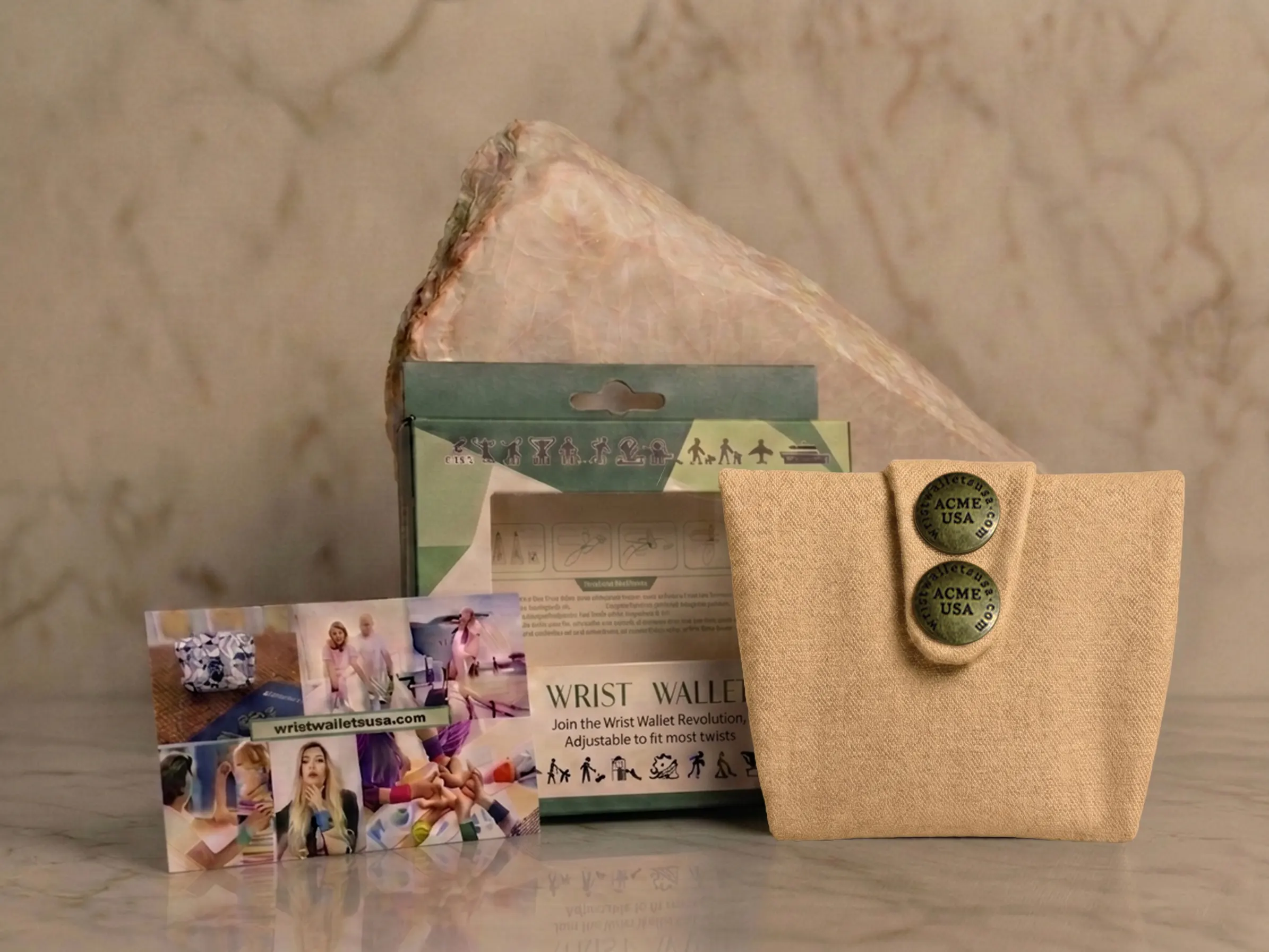 Light Yellow Wrist Wallet AMB8