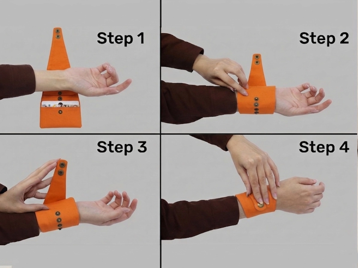 Orange Wrist Wallet AMB36