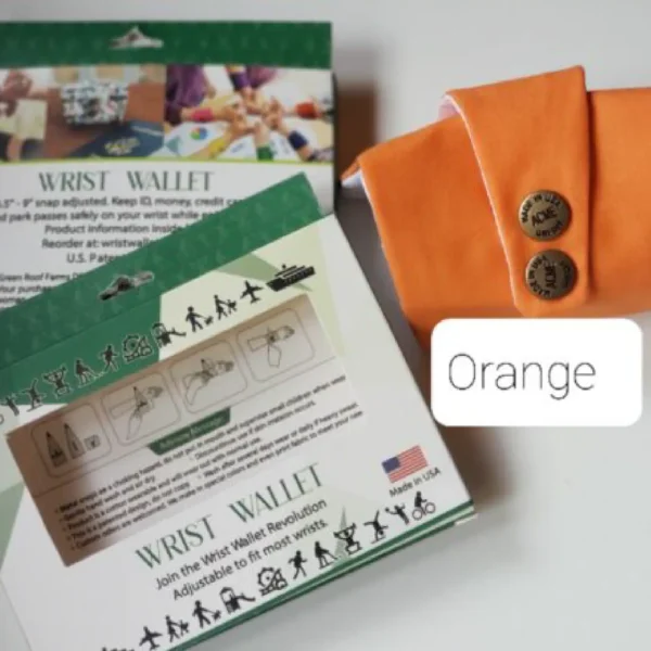 Orange Wrist Wallet AMB36