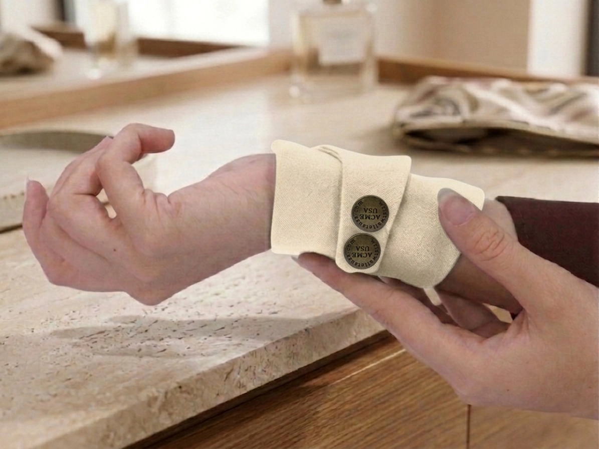 Lite Cream Wrist Wallet AMB2