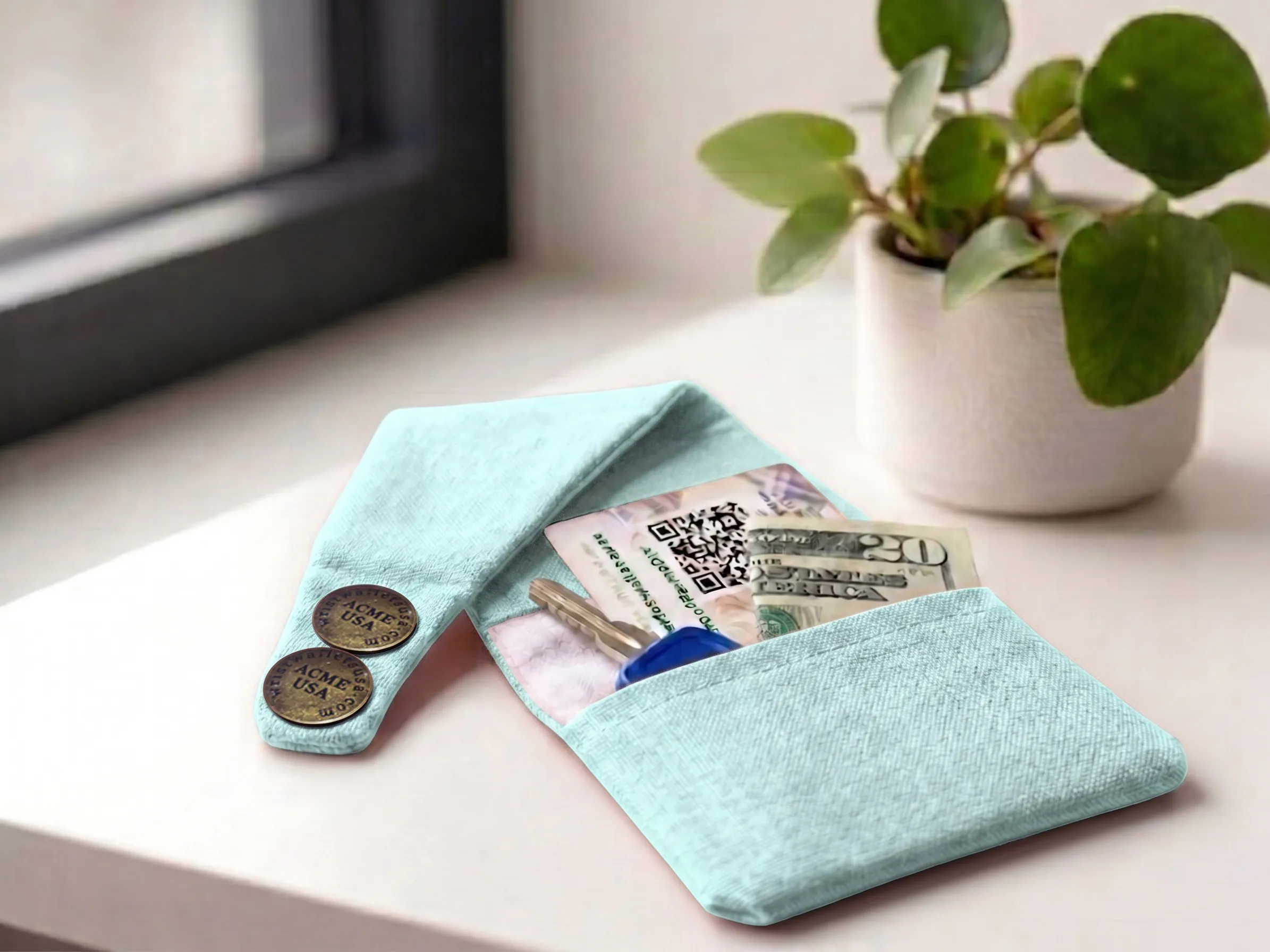 Lite Turquoise Wrist Wallet AMB100