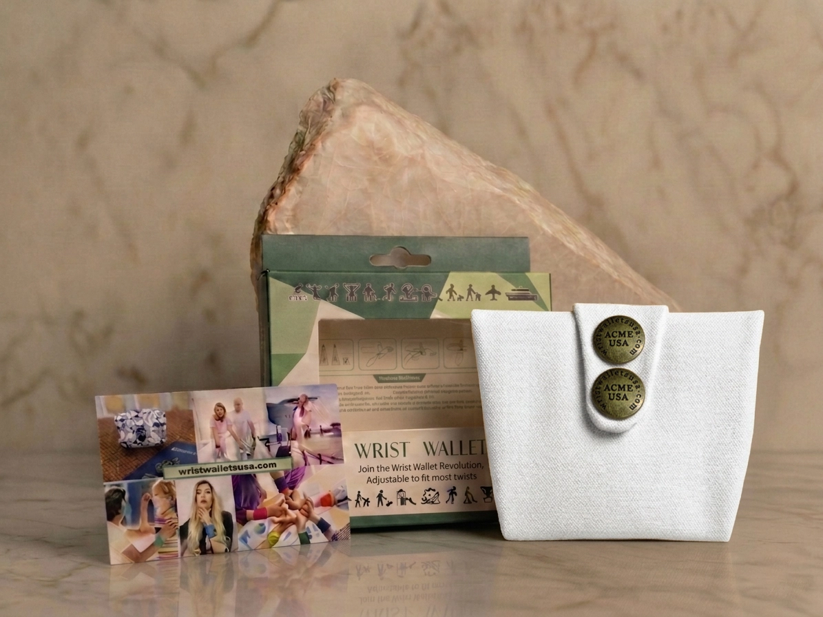White Wrist Wallet AMB1