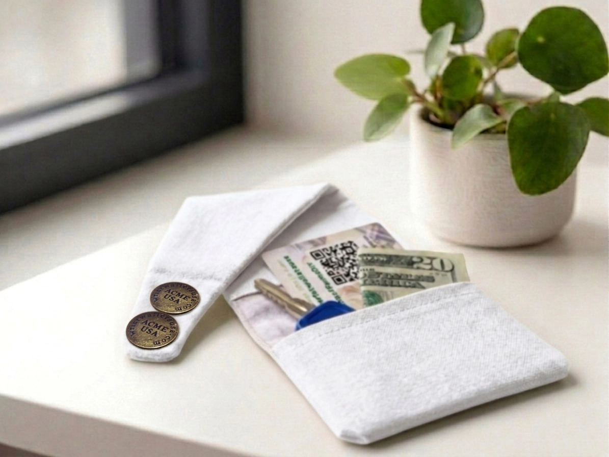 White Wrist Wallet AMB1