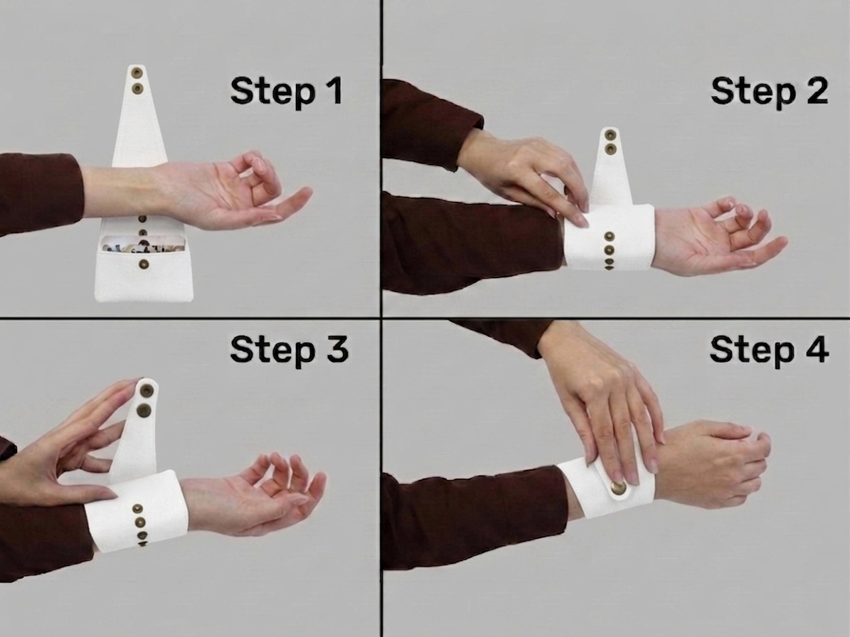 White Wrist Wallet AMB1