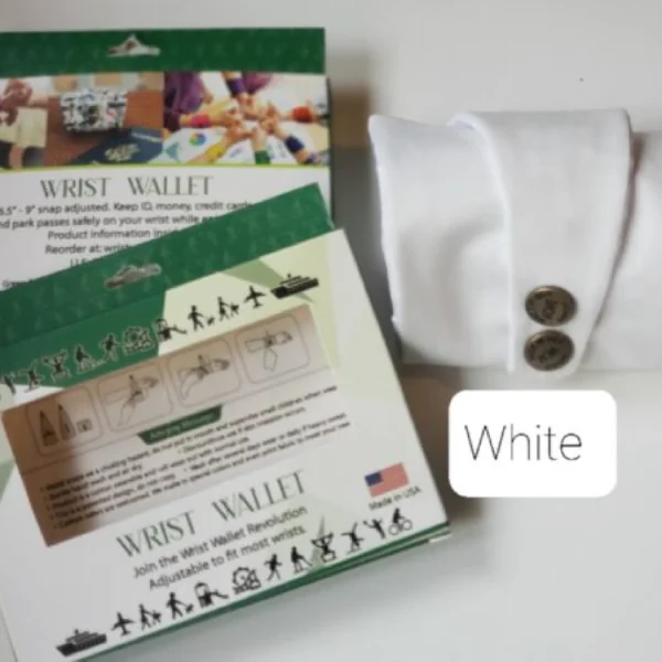 White Wrist Wallet AMB1